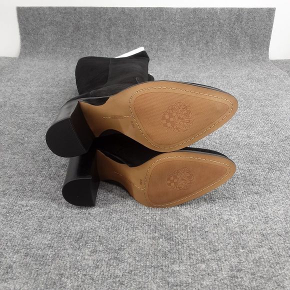 Vince Camuto Black Suede Heeled Boots - Picture 7 of 9